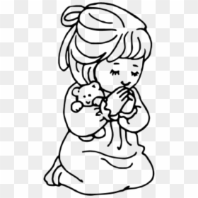 Praying Clipart Black And White, HD Png Download - prayer png
