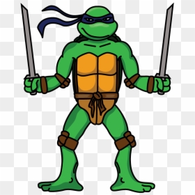 Leonardo Ninja Turtle Drawing, HD Png Download - ninja turtles png