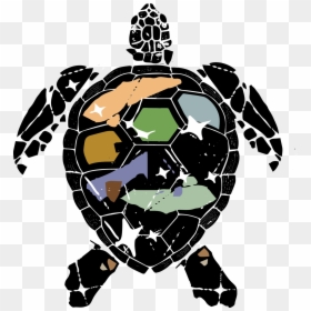Turtle Art Transparent, HD Png Download - sea turtle png