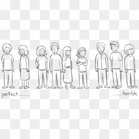 People Standing In Line Facing Forward, HD Png Download - straight line png