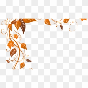 Decoration Clipart November - Fall Leaves Corner Border, HD Png Download - orange frame png
