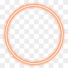 #neon #round #orange #freetoedit #circle #frame #border - Transparent Neon Circle Png, Png Download - orange frame png