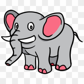 Ant Elephant - Gajah Clipart, HD Png Download - zebra cartoon png