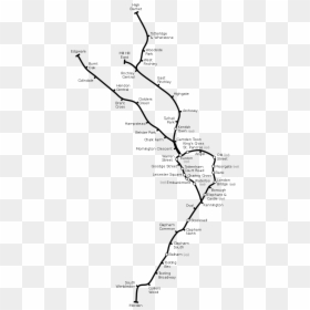 London Tube Map Northern Line, HD Png Download - white chalk line png