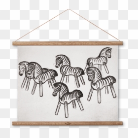 Zebras Line Drawing Design Kay Bojesen Denmark 43 Black - Kay Bojesen Zebra, HD Png Download - zebra cartoon png
