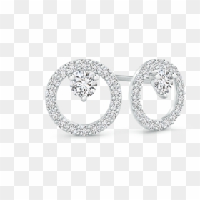 Earrings, HD Png Download - diamond circle png