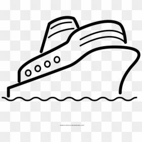 Cruise Ship Coloring Page - Coloring Pages Cruise Ship, HD Png Download - cruise ship black and white png