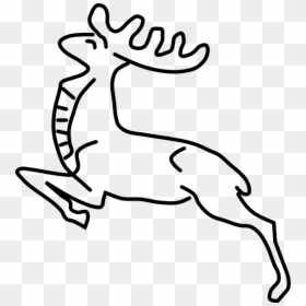 Leaping Deer Svg Clip Arts - Outline Animals Leaping, HD Png Download - white tailed deer png