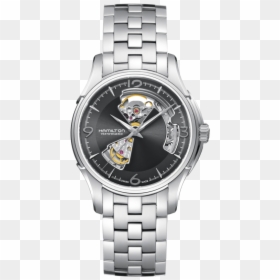 Jazzmaster Open Heart Auto Automatic Watch"  Class="gallery - Open Heart Hamilton H32565585, HD Png Download - grey heart png