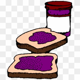 Free Colorized Peanut Butter And Jelly Sandwich - Peanut Butter Jelly Sandwich Clipart, HD Png Download - peanut butter and jelly png