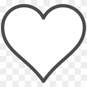 Heart Outline Svg Clip Arts - White Heart Symbol Png, Transparent Png - grey heart png