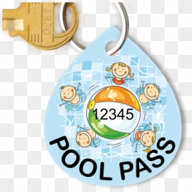 Pool Pass In Water Drop Shape, Kids Pool Ball Clipart - Barcode 1973, HD Png Download - ball drop png