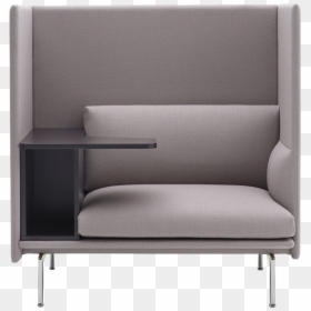 68039 143 Outline Alu Highback Work Left 1 Seater Vidar - Muuto High Back Sofa, HD Png Download - back of couch png