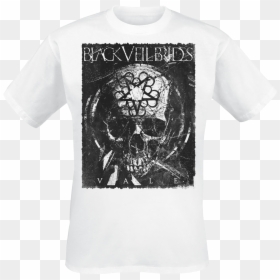 T Shirt Vale Black Veil Brides Metalcore We Stitch - Skull, HD Png Download - pierce the veil png