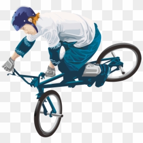 Bicycle Boy Png, Transparent Png - bmx bike png