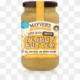 Mayver"s Peanut Butter Smooth 375g - Mayvers Smooth Peanut Butter, HD Png Download - peanut butter jar png