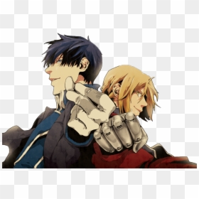 #roymustang #mustang #roy #edward #elric #edwardelric - Roy Mustang And Edward Elric, HD Png Download - roy mustang png