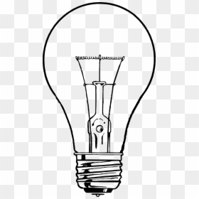 Clipart - Light Bulb Filament Drawing, HD Png Download - drawn line png