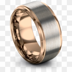 Galena Gray Rose Gold 10mm Wedding Rings - Engagement Ring, HD Png Download - metal ring png