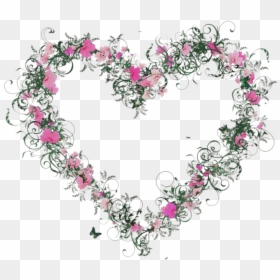 Coração Com Flores Png - Dessin Coeur En Fleur, Transparent Png - coraçao png