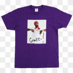 Supreme Gucci Mane Tee - Supreme Gucci Mane Tee Purple, HD Png Download - gucci shirt png