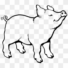 Pig Clipart Black And White Transparent Png - Pig Clip Art Black And White, Png Download - pig.png