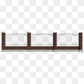 Fence Png - Brick Fence Png, Transparent Png - iron fence png