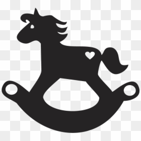 Horseshoe Clipart Silhouette - Silhouette Rocking Horse Clipart, HD Png Download - rocking horse png