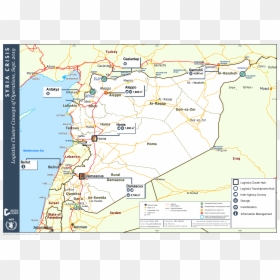 Logistics Map Of Syria, HD Png Download - iraq png