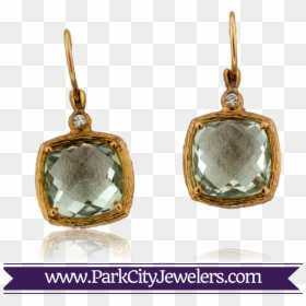 Green Amethyst And Diamond Earrings - Ring, HD Png Download - manta ray png
