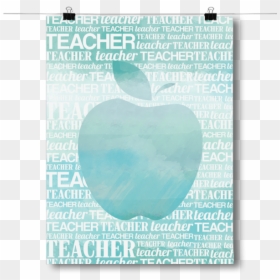 Apple Silhouette - Teal Watercolor - Mcintosh, HD Png Download - apple silhouette png