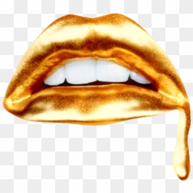 Gold Lips, HD Png Download - dripping gold png
