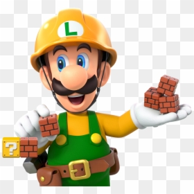 Super Mario Maker 2, Luigi - Super Mario Maker 2 Mario, HD Png Download - luigi logo png