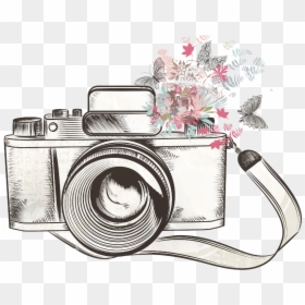 #photography #photographer #silhouette #freetoedit - Aesthetic Camera Drawing, HD Png Download - photographer with camera silhouette png