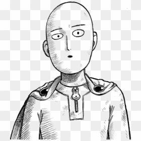 Face Profile Png -saitama Face Png - Anime Drawing One Punch Man, Transparent Png - saitama ok png