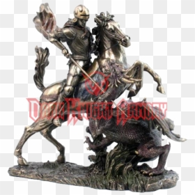 George Slaying A Dragon Statue - Knight Slaying Dragon, HD Png Download - the dark knight png