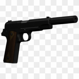 Silenced Pistol Png - Silenced Colt Png, Transparent Png - silenced pistol png