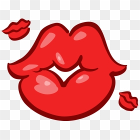 Vector Illustration Of Mouth Lips Blowing Kisses - Cartoon Lips Blowing Kiss, HD Png Download - lips icon png
