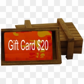 Wooden Crate Gift Card Holder - Wood, HD Png Download - wooden crate png