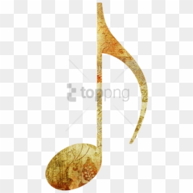 Gold Music Note Transparent Background, HD Png Download - gold music notes png