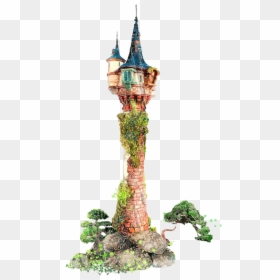 Watercolor Castle Rapunzel, HD Png Download - tangled tower png