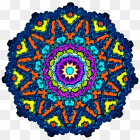 Mandala Coloured - Circle, HD Png Download - mandala overlay png
