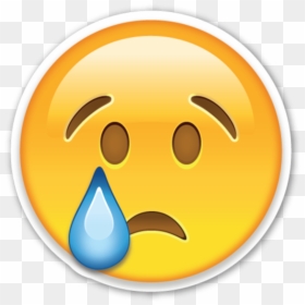 Cry Choro Tumblr Emotion Emoji Iphone - Sad Smiley Face, HD Png Download - tumblr yellow png