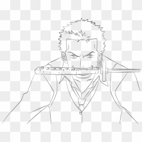 Aura Drawing Zoro - Line Art, HD Png Download - line drawing png