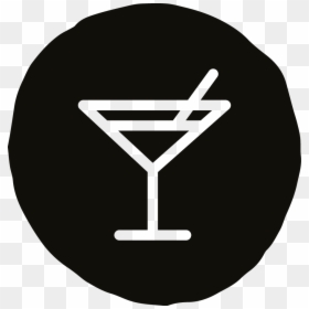 Cocktail Icon Circle, HD Png Download - looking glass png
