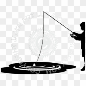 Clipart Boy Fishing - Boy Fishing Clipart Silhouette, HD Png Download - fishing clipart png