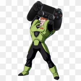 Android 16 Dunking Goku, HD Png Download - cartoon controller png