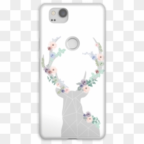 Flower Reindeer Case Pixel - Mobile Phone Case, HD Png Download - pixel skull png