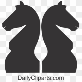 Chess Double Knight Clipart Icon Image - Cartier Santos, HD Png Download - knight clipart png