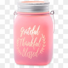 Clip Art Grateful Thankful Blessed Scentsy - Grateful Thankful Blessed Scentsy Warmer, HD Png Download - mason jar clipart png